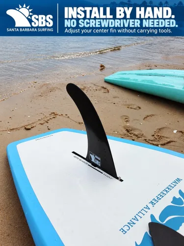 Vista 6 de SBS - Aleta de surf y SUP de 10 pulgadas, tornillo de aleta sin herramientas, aleta central de 10 pulgadas para longboard, tabla de surf