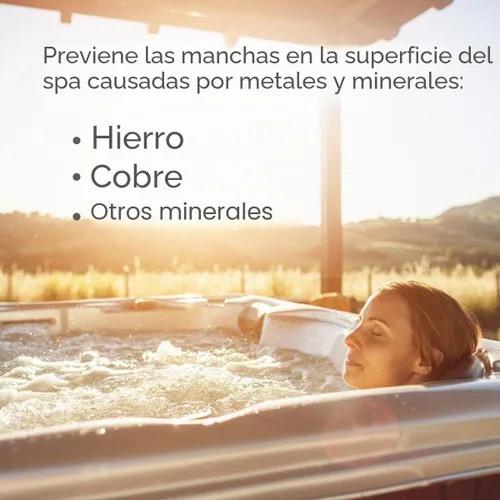 Vista 3 de Leisure Time D Metal Gon para spas y jacuzzis, potente solución de tratamiento de agua, 16 onzas
