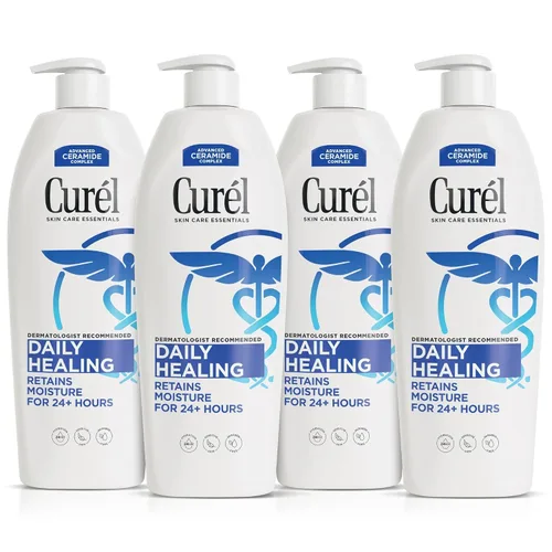 Vista 12 de Curel Loción diaria curativa para manos y cuerpo, hidratante nutre la piel seca con complejo avanzado de ceramida, repara la barrera de humedad, 13