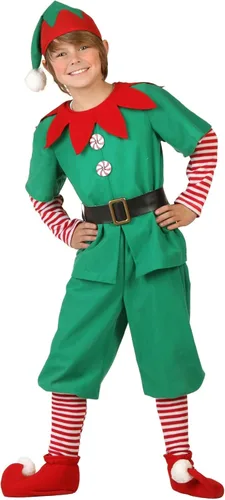 Vista 6 de Youth Holiday Elf Costume, Spread Joy and Magic with this Festive Christmas Outfit for Kids