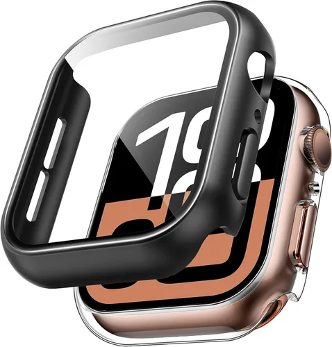Vista 33 de TAURI - Juego de 2 carcasas rígidas para Apple Watch Series 10 (2024) 46mm, con protector de pantalla de cristal templado PC