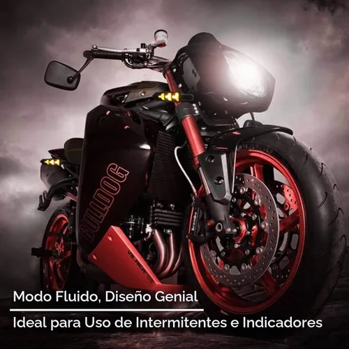 Vista 2 de Kinstecks 4 luces intermitentes de giro para motocicleta, luces intermitentes de 12 V, 12 bombillas LED para motocicleta, scooter, quad, crucero
