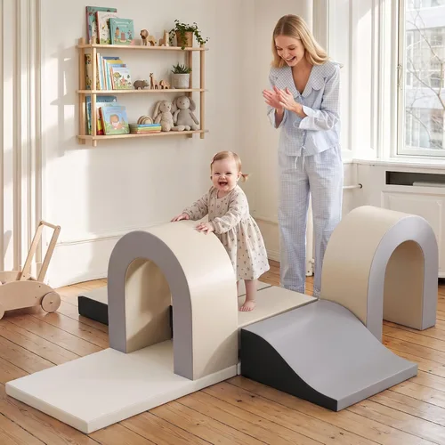 Vista 2 de Olakids - Juguetes de escalada para niños pequeños de 10 piezas para Gris