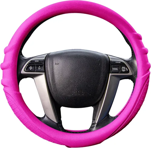 Vista 18 de Cubierta para volante FH Group, color rosa, rosado bebé