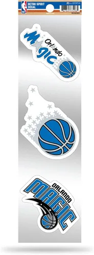Vista 34 de Rico Industries NBA Basketball - Juego de calcomanías retro de 3 piezas