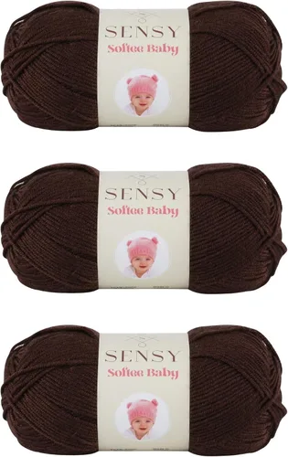 Vista 16 de Sensy Softee Hilo para Bebé, 3.5 oz, 275 yardas, Gauge 3 Light (Almendra)