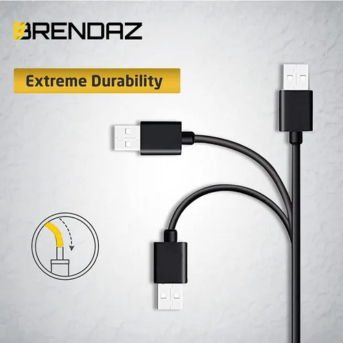 Vista 2 de BRENDAZ Cable mini USB de 1 pie - Compatible con micrófono USB Blue Yeti y micrófono Blue Snowball iCE