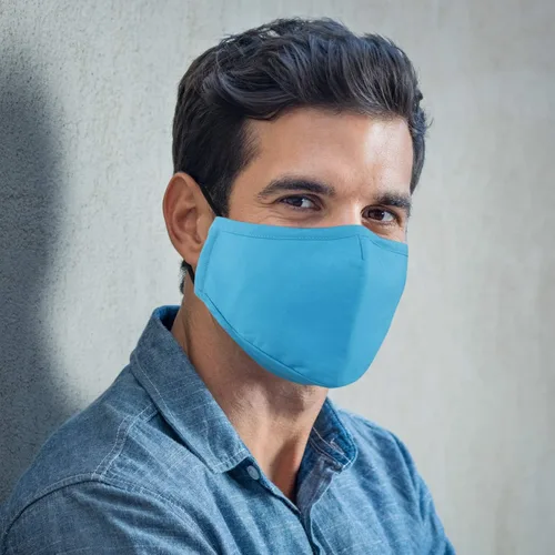 Vista 6 de 6 mascarillas faciales unisex lavables y reutilizables de algodón suave