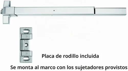Vista 4 de Dynasty Hardware Dispositivo de salida de pánico de barra de empuje de aluminio Barra comercial del pánico para las puertas de salida