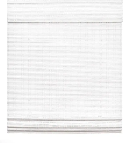 Vista 9 de LazBlinds Persianas Romanas de Bambú sin Cordón, Tratamiento de Ventana con Filtrado de Luz, Persianas de Bambú Enrollables para Ventanas, 23'' An x