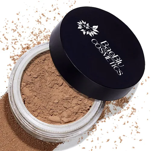 Vista 11 de BaeBlu InstaFame - Base de maquillaje mineral suelta, mate de cobertura completa con SPF natural para pieles sensibles, crea Para pieles sensibles