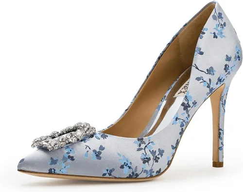 Vista 13 de Badgley Mischka Tacones Cher para mujer - Tacones de mujer con tacones de aguja de stiletto de 3.75" Azul celeste