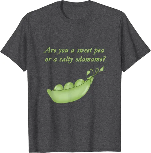 Vista 22 de ¿Eres un guisante dulce o edamame salado? Camiseta, Negro