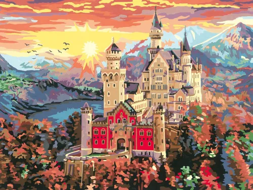 Vista 6 de Ravensburger CreArt Fairytale Castle - Kit de pintura por números para adultos, pintura de artes y manualidades para edades de 14 años en adelante