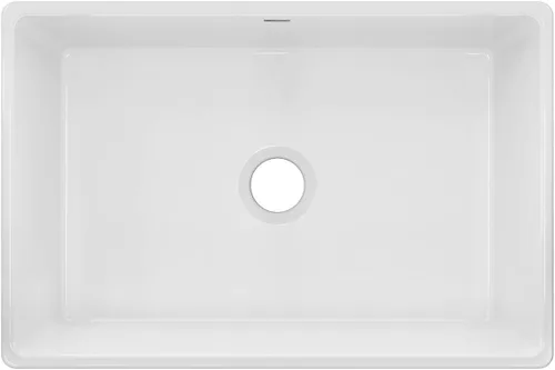 Vista 15 de Elkay SWU1517WH - Fregadero de barra de montaje inferior de arcilla refractaria de 16-7/16" x 18-15/16" x 9-1/16", color blanco