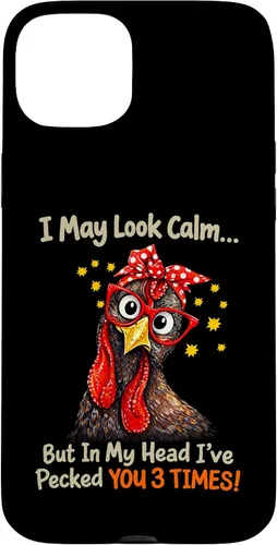 Vista 9 de I May Look Calm But in My Head Ive Pecked You 3 Times Funny Case for iPhone XR