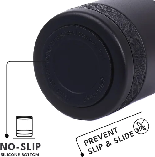 Vista 5 de Elemental Recess Vaso bajo de 10 oz, taza de acero inoxidable de triple pared con tapa de Tritan no fracturable, vaso de whisky aislado, taza