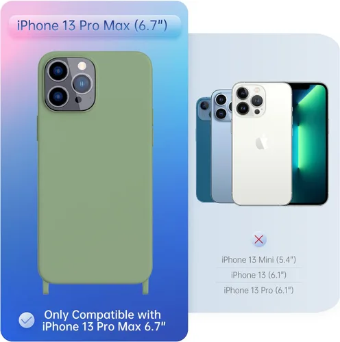 Vista 312 de Funda compatible con iPhone 8 Plus, iPhone 7 Plus/6 Plus/6S Plus con cordón, funda cruzada para iPhone con correa ajustable de silicona para iPhone
