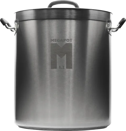 Vista 8 de Northern Brewer - Hervidor de cerveza de acero inoxidable MegaPot con marcas de volumen (8 galones con válvula)
