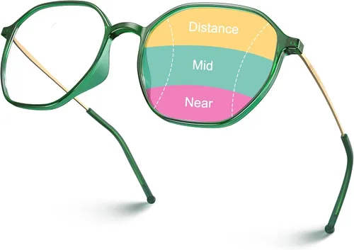 Vista 11 de VISOONE Lightweight Oversized Anti-Slip Progressive Reading Glasses RANE