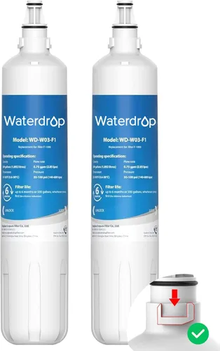 Vista 10 de Waterdrop Filtro de agua F-1000, repuesto para filtro InSinkErator® F-1000 F-2000 y AquaPure AP Easy C-Complete, 500 galones, reduce el cloro