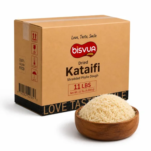 Vista 8 de BISVUA - Kataifi asado a granel, 22 libras, relleno de chocolate Dubái