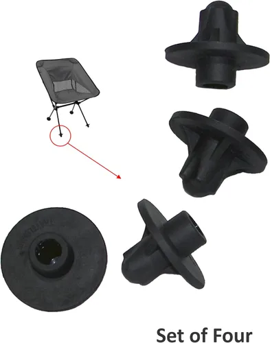 Vista 4 de Travel Chair Juego de 4 pies de disco antideslizantes para sillas de campamento con cordón de choque, mejoran la estabilidad en superficies blandas