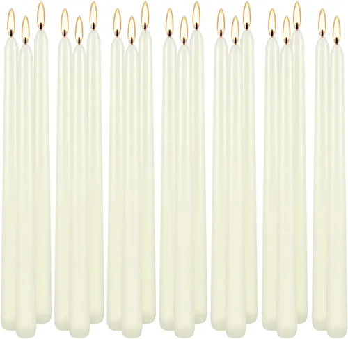 Vista 16 de Howemon 20 velas de pilar de cera de larga combustión a granel de 2 x 4 pulgadas, sin goteo, sin perfume, sin humo, para bodas, fiestas, spa