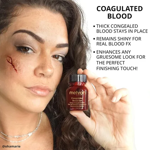Vista 4 de Mehron maquillaje de sangre en Gel para efectos especiales halloween películas- .5 oz