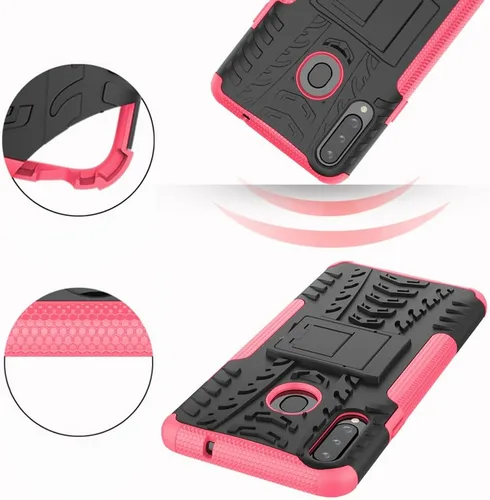 Vista 7 de Asuwish Funda de teléfono para Samsung Galaxy A20s con protector de pantalla de vidrio templado y soporte delgado, híbrida, resistente, funda