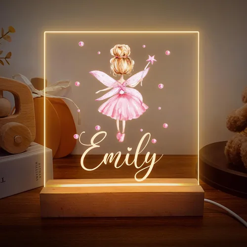Vista 8 de Luz nocturna personalizada para bebés y niños, lámpara LED de corona de estrellas con nombre personalizado para niñas y niños, luces nocturnas