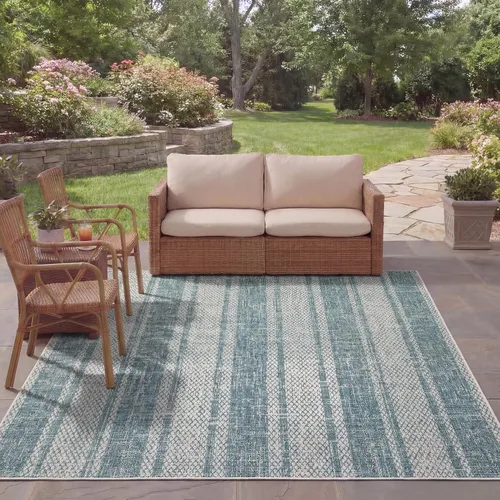 Vista 16 de SAFAVIEH Courtyard Collection CY8736 - Alfombra de pasillo de 2 pies 3 pulgadas x 6 pies 7 pulgadas, color gris claro/fucsia CY8736 para interiores