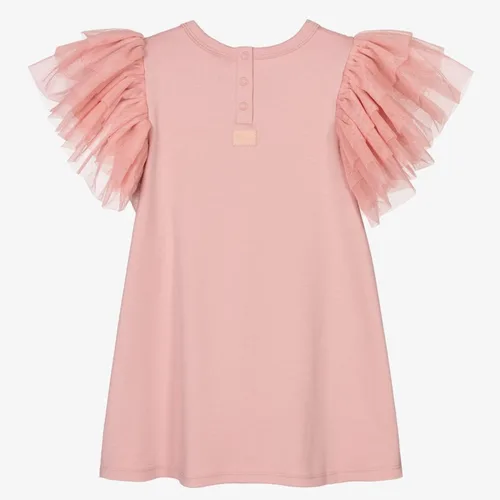 Vista 8 de Vestido de niña para bebé, con enormes capas de mangas de tul con alas - Traje de fiesta perfecto, vestidos para ocasiones especiales para niñas
