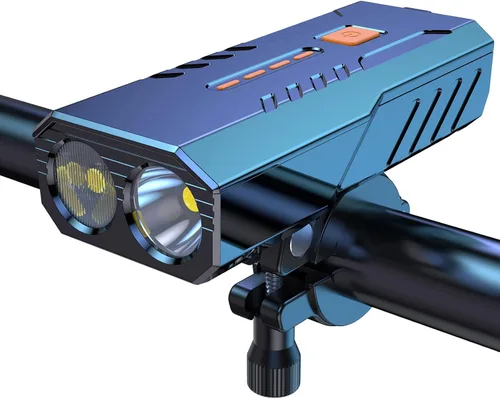 Vista 7 de Bike Headlight,Ultra-Bright Continuous Output,360° Rotation,Long Battery Life, Rechargeable & IP64 Waterproof Bicycle Lights Front and Rear