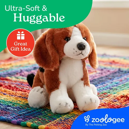 Vista 6 de The Petting Zoo Beagle - Peluche de perro de peluche, regalos para niños, juguete de peluche de perro de 12 pulgadas