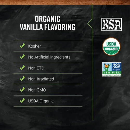 Vista 4 de Frontier Co-op Sabor orgánico de vainilla pura, 4 onzas líquidas, para hornear, jarabes de café caseros y bebidas