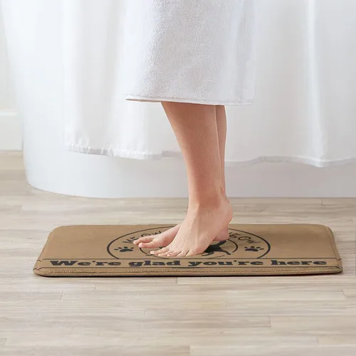 Vista 2 de SXU Regresa con vino, tapete de puerta, divertido felpudo para puerta, regalo de boda, regalo de inauguración de la casa, tapete de bienvenida