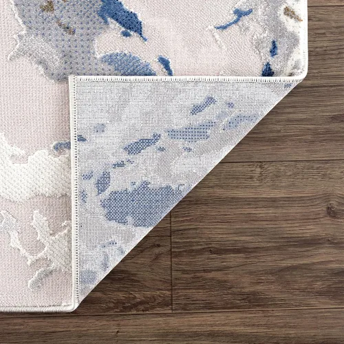 Vista 8 de Abani Rugs Regal REG100A - Alfombra de área abstracta de transición lavable gris azul