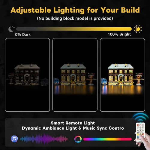 Vista 3 de Kyglaring Kit de luz LED compatible con bloques de construcción Lego 21330, sonido original mejorado de película y control remoto, accesorios