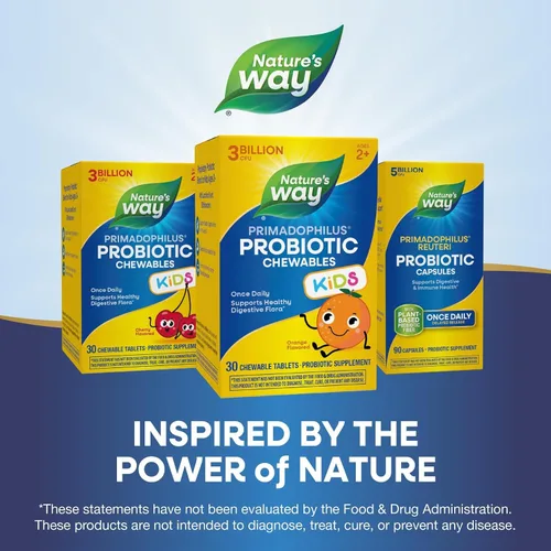 Vista 7 de Nature's Way Primadophilus Kids 3 mil millones, 30 masticables