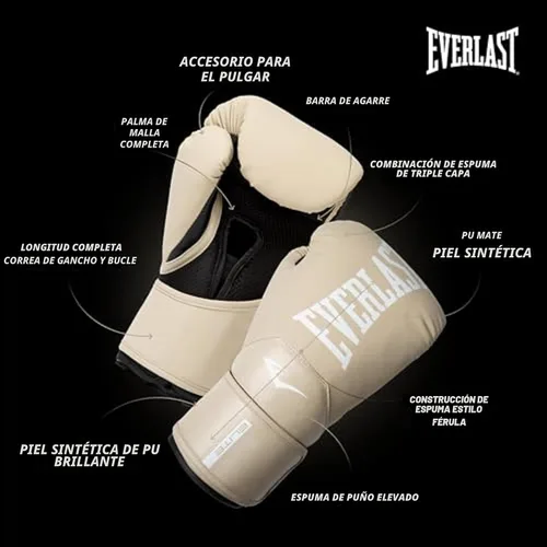 Vista 4 de Everlast Guantes de boxeo Elite 2 Canela