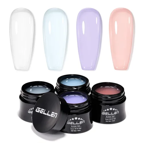 Vista 10 de GELLEN Gel constructor para uñas - Gel duro 10 en 1 para esculpir la Azul Amarillo Rojo Verde