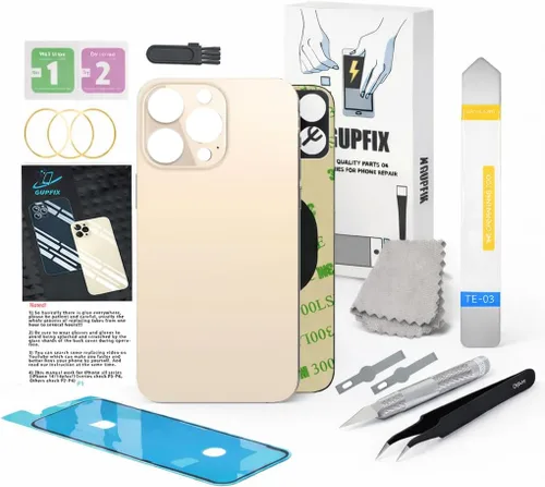 Vista 29 de Reemplazo de cristal trasero para iPhone 15Pro Max con herramientas Repir Big Hole OEM Rear Cover Glass Pre-Installed Internal Parts Easier