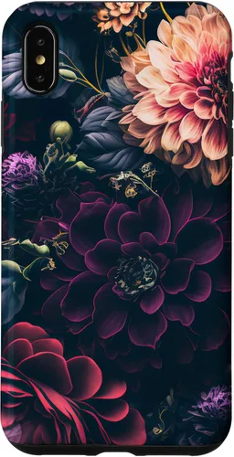 Vista 11 de Dahlia Flower Moody Dark Floral Pink and Purple Pattern Case for iPhone 17