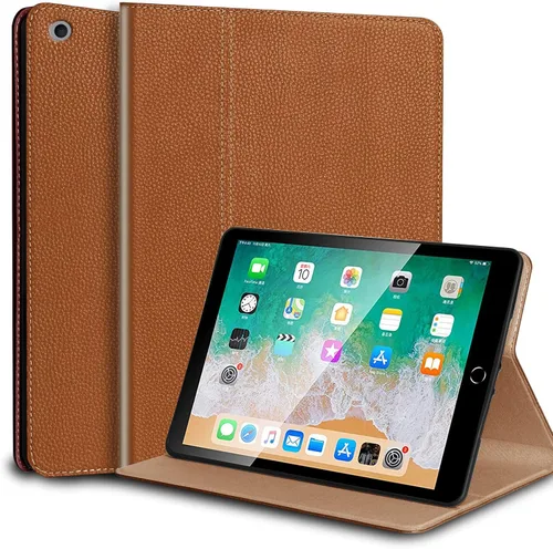 Vista 13 de Funda para iPad de 10.2 pulgadas, 9ª/8ª/7ª generación 2021/2020/2019, piel auténtica, función de encendido y apagado automático. Negro clásico