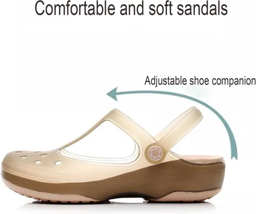 Vista 6 de Zuecos clásicos transparentes de color sólido para mujer, cómodos, suaves y antideslizantes, sandalias de playa de gelatina para actividades al aire