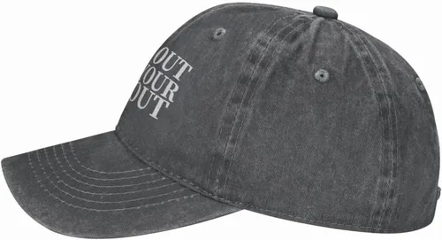 Vista 3 de Black Out con su Rack Out Gorras de béisbol Retro Sports Denim Cap Negro