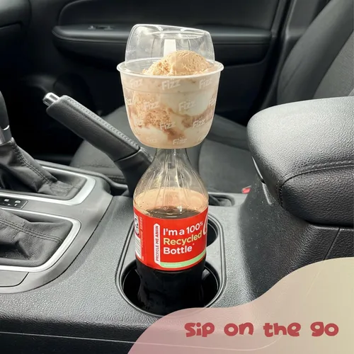 Vista 6 de Fizz Vaso flotante para helados para botellas de refrescos, taza de postre portátil a prueba de fugas para fiestas de verano y barbacoas, se adapta
