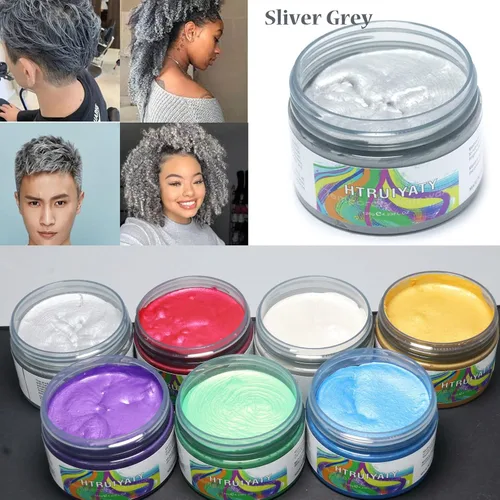 Vista 6 de Cera temporal de color gris para el cabello, color natural en aerosol lavable para niños, mujeres y hombres, para cabello con luz oscura, cosplay