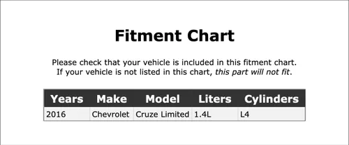 Vista 2 de Kit de juntas de turbocompresor compatible con Chevrolet Cruze Limited 1.4L L4 2016 PC-586568 2016, 1.4L L4